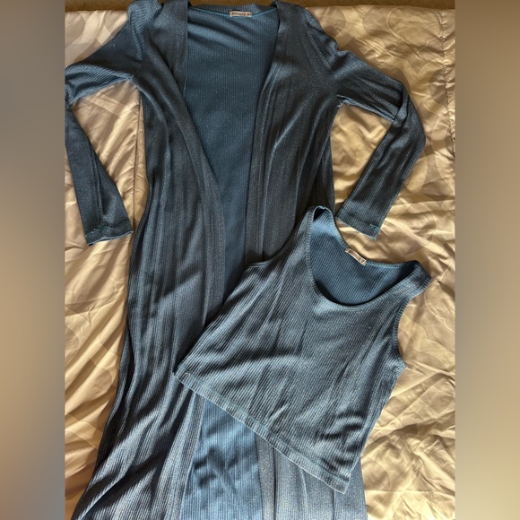 Light blue cardigan with top coordinate set - Picture 1 of 1